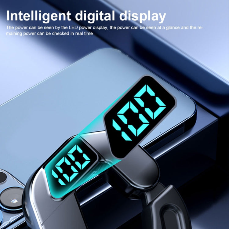 V19 Bone Conduction Digital Display Stereo Hanging Ear Sports Bluetooth Headset, V19 White, V19 Pink, V19 Blue, V19 Green, V19 Black